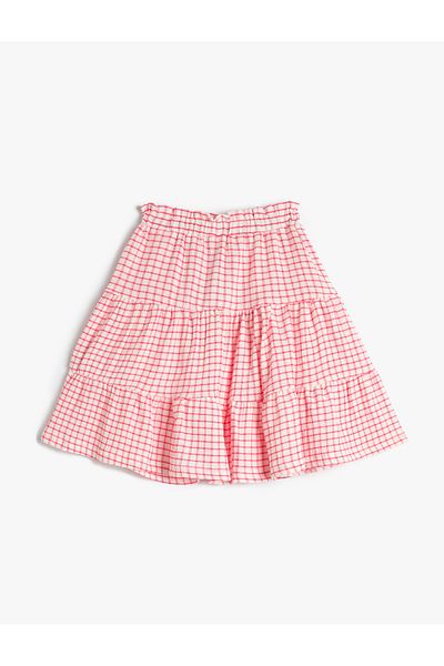 Koton Ruffled Midi Skirt - Layered Elastic Waist