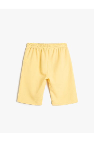 Koton Basic Shorts with Tie Waist Textured Pockets