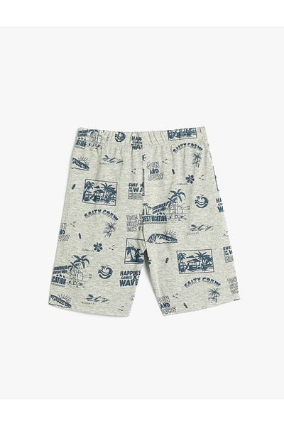 Koton Shorts Tie Waist Cotton Printed