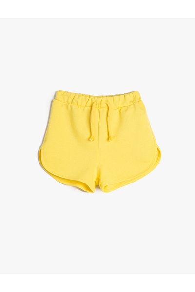 Koton Elastic Waist Normal Yellow Girls Shorts 3skg40058ak