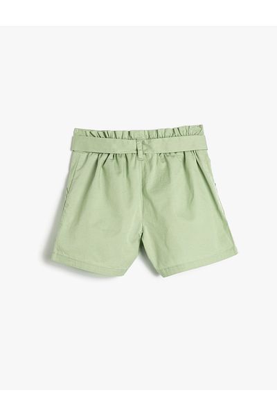 Koton Shorts Paperbag Belt Detailed Pocket Cotton