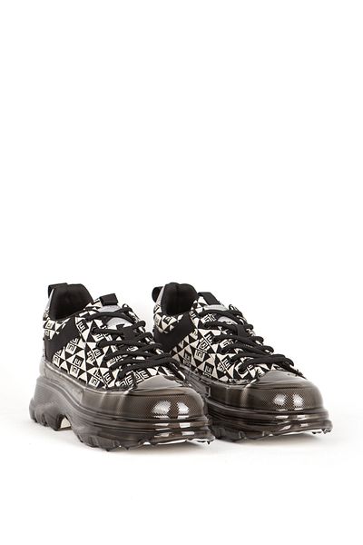 MARCOMEN 19094 Model Thick Sole Black/Beige Men's Sneakers - Lace-up Casual Shoes