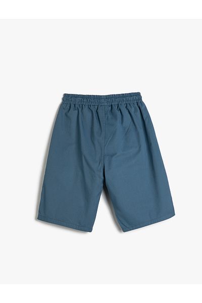 Koton Canvas-Shorts mit Taschen und Taillenschnürung aus Baumwolle