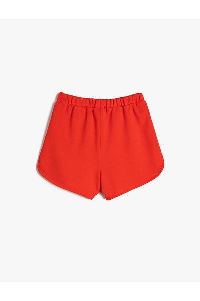 Koton Elastische Taille, normale rote Mädchen-Shorts 3skg40058ak