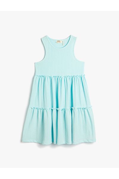 Koton Dress Midi Length Halter Neck Sleeveless Relaxed Cut