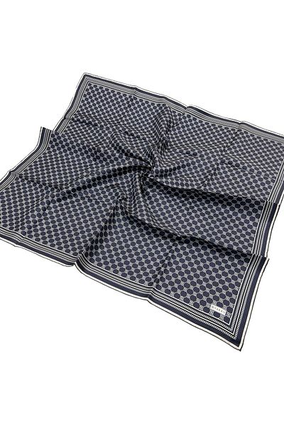 Vakko Μεταξωτό μαντήλι Twill - Special Series - Dark Navy Blue