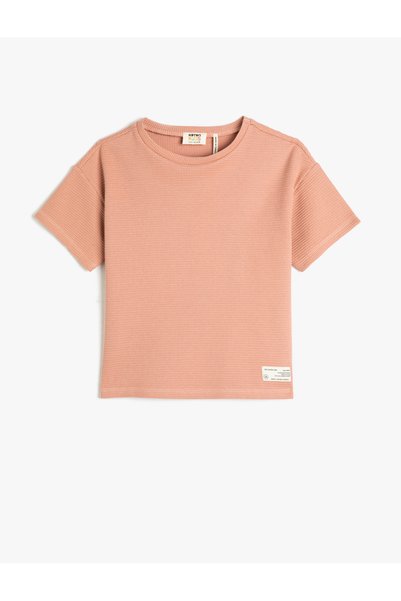 Koton Basic T-Shirt Short Sleeve Crew Neck Textured Cotton