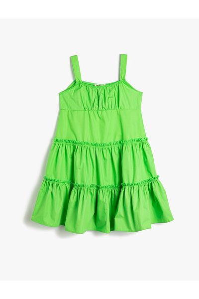 Koton Φόρεμα Midi Μήκος Strappy Βαμβακερό