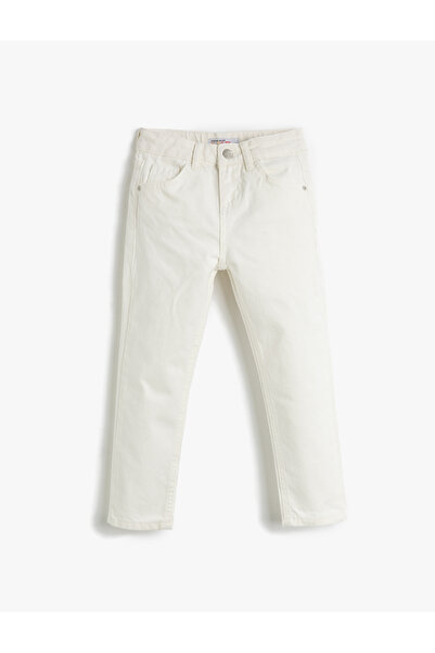 Koton Comfortable Cotton Jeans - Mom Jean with Pockets and Adjustable Elastic...