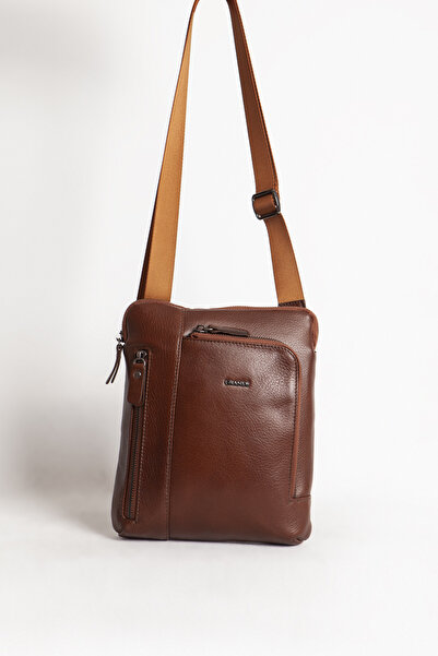 Grande Gd 6551 Genuine Leather Men's Briefcase Tan