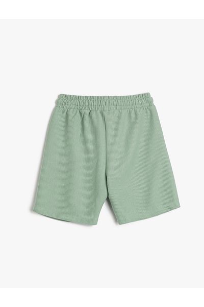 Koton Basic-Shorts, strukturierte Taschen, Taillenschnürung