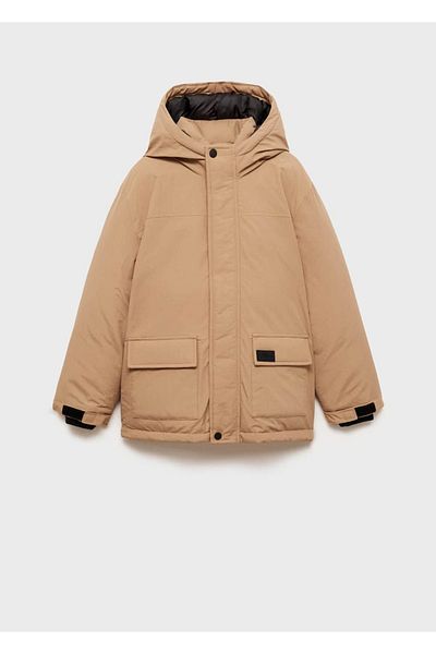 MANGO Kids Anorak με κουκούλα και τσέπη