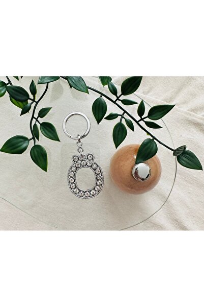 İthal سلسلة مفاتيح حجرية فضية