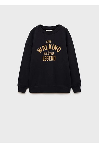 MANGO Kids Textured Patterned Sweatshirt
