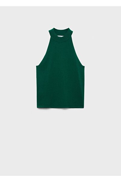 MANGO Woman Πλεκτό μπλούζα με λαιμόκοψη