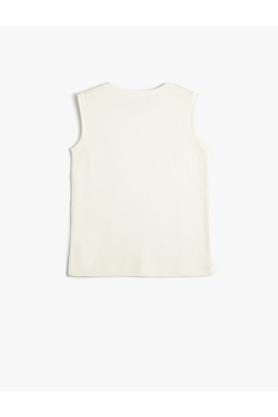 Koton Basic Tank Top Crew Neck Ribbed Cotton