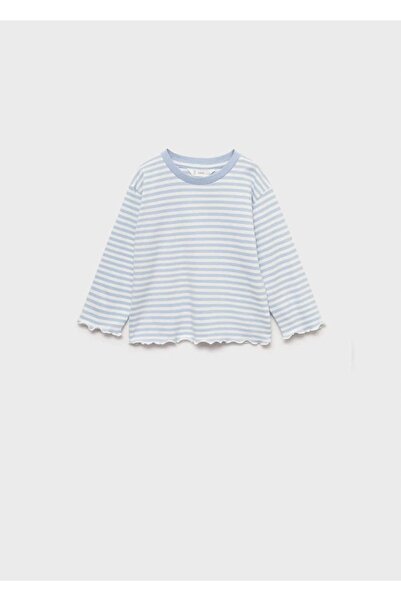 MANGO Baby Pamuklu çizgili tişört