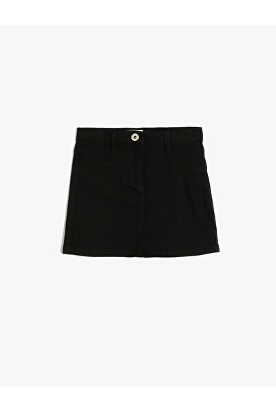 Koton Fustă mini de bază, buzunar detaliat, bumbac