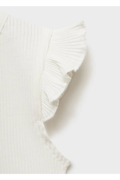 MANGO Baby Βαμβακερό μπλουζάκι με βολάν