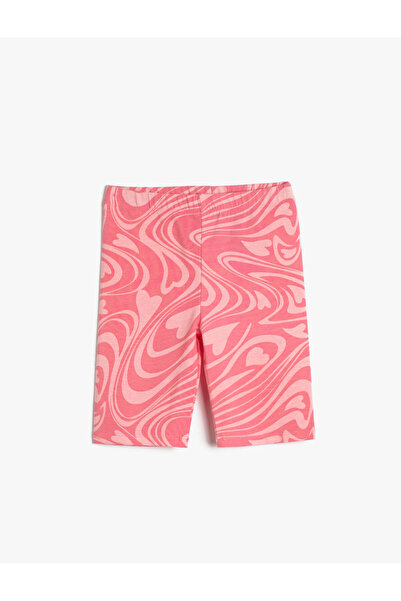 Koton Biker καλσόν Αφηρημένο βαμβακερό σχέδιο με ελαστική μέση