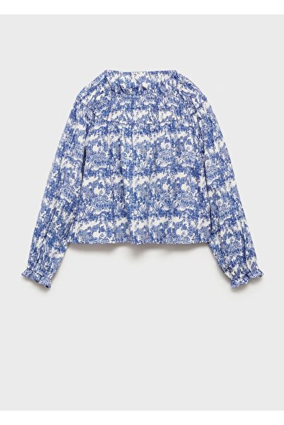 MANGO Kids Büzgülü Desenli Bluz
