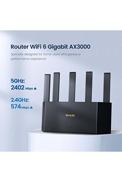 Tenda RX12L PRO AX3000 Dual Band EV Ofis Tipi Router