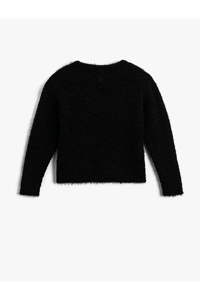 Koton Plush Cardigan Buttoned