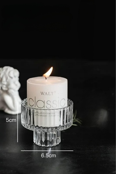 Gülümseten Avm 2 li Origami Desen Çizgili Mumluk | Cam Mumluk | Çizgili Lokum...