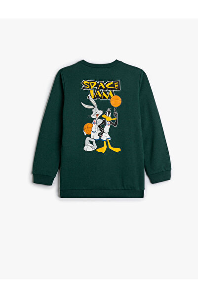 Koton Sweat Space Jam Baskılı Lisanslı Uzun Kollu Şardonlu