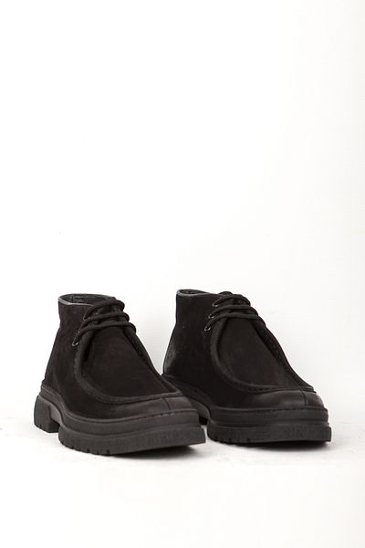 Pierre Cardinn Pierre Cardin Ανδρικές μπότες με κορδόνια Comfort Casual από γνήσιο δέρμα PC 44330 Μαύρο