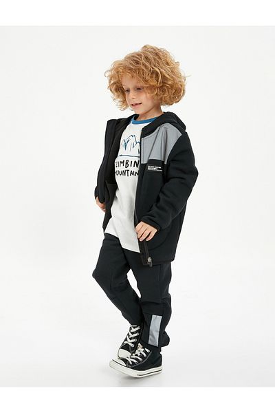 Koton Jogger Sweatpants Tie Waist Pocket Print Detailed Ribbon