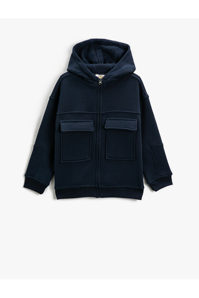 Koton Жилетка с качулка и цип с джоб