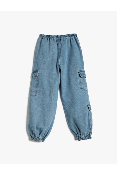 Koton Cargo-Jogger-Jeans, Baumwolle, Pattentasche, detailliert