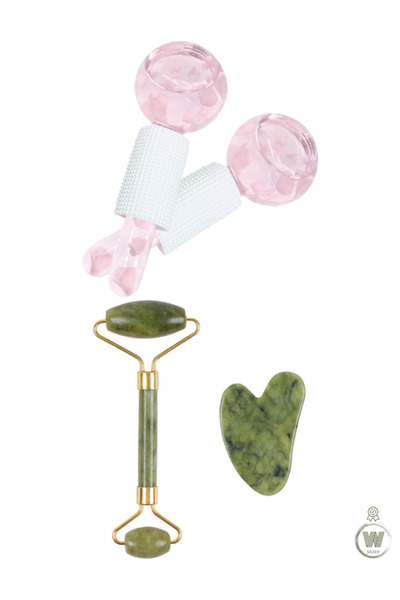 Welta Ice Globes Buz Küresi Soğuk Masaj Terapi Topu 2 Adet Ve Yeşim Face Roll...