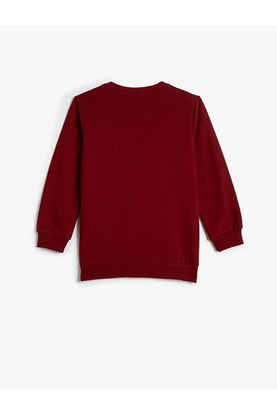 Koton Hanorac Rose Gold Crew Gât Bumbac Imprimat