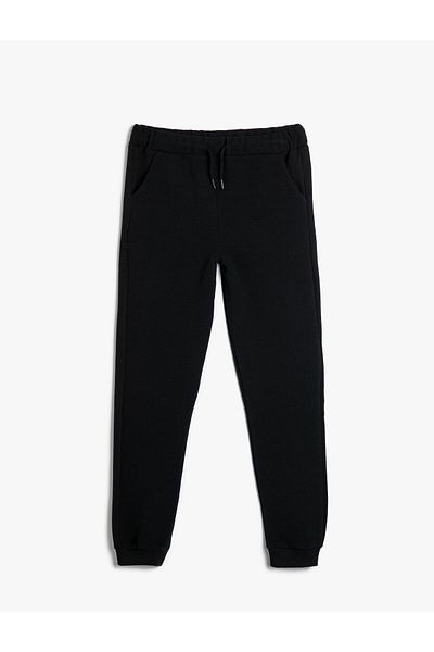 Koton Basic Jogger Sweatpants with Tie-Up Waist and Pockets