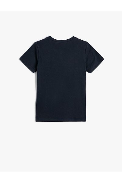 Koton Cotton Tropical Printed Short Sleeve Crew Neck T-Shirt