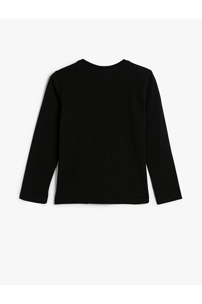 Koton Printed T-Shirt Crew Neck Long Sleeve Cotton