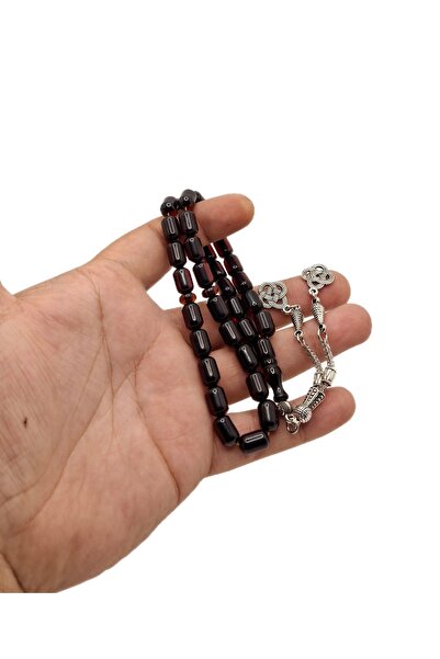 Han Ticarethane Червена капсула, изрязана огън кехлибар молитвени броеници