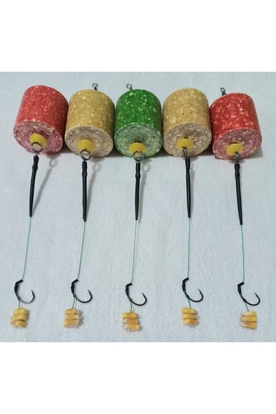 LittoCollection 5 Adet Kuru Mısır'lı Küspeli Sazan Rig Takımı