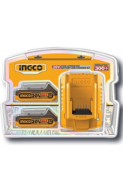 Ingco CAGLI76011 Li-ion Akülü Mini Taşlama 76mm 20V Akü ve Şarj Cihazı Seti 20V 2.0Ah 2 adet