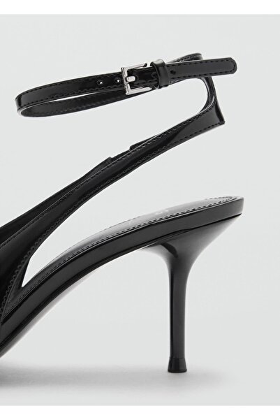 MANGO Woman Rugan görünümlü topuklu ayakkabı