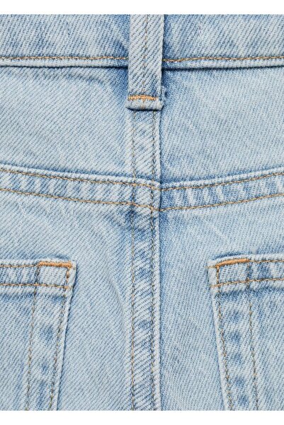MANGO Kids Paçaları kıvrık düz kesim jean