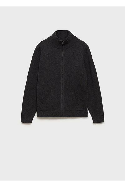 MANGO Kids Zippered knitwear cardigan