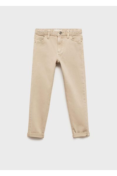 MANGO Kids Βαμβακερό παντελόνι ίσιας κοπής