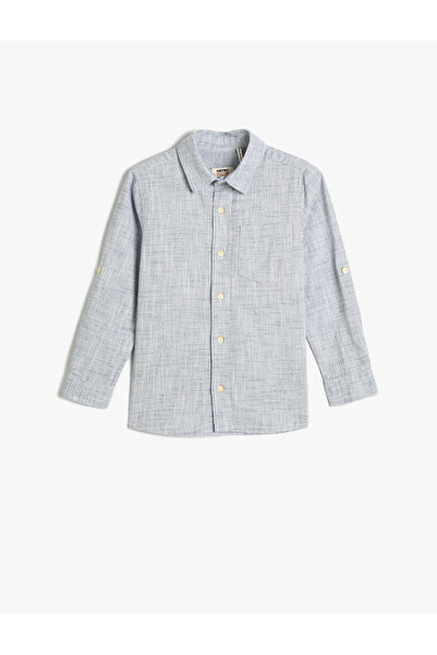 Koton Риза с дълъг ръкав и детайлен памук