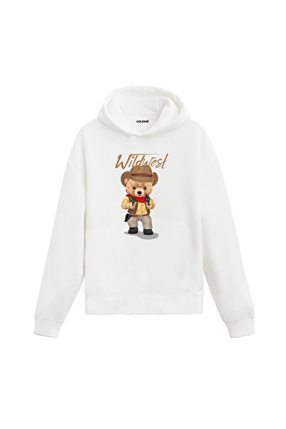 Colermi Kovboy Ayıcık Baskılı Pamuklu Sweatshirt Doğum Günü Hediyesi Sevgiliy...