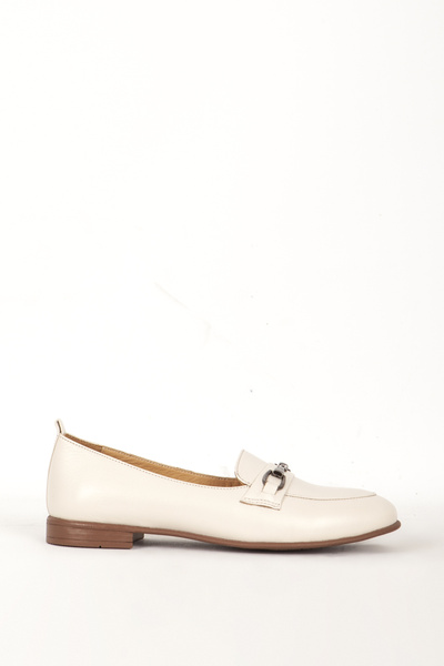 Dericlub Жіночі балетки бежевого кольору - з пряжкою та зручною підошвою, нат...