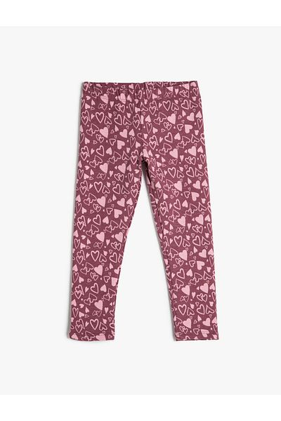 Koton Tights Heart Print Detailed Elastic Waist