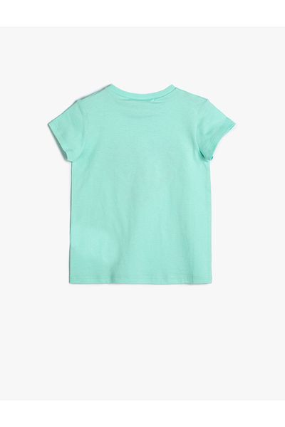 Koton Heart Printed Cotton Short Sleeve T-Shirt